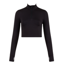 Load image into Gallery viewer, Silky Dance Long Sleeve Zip Crop Top