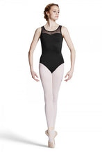 Load image into Gallery viewer, Capezio Black Mesh Back Tank Leotard
