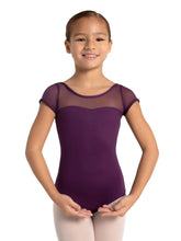 Load image into Gallery viewer, Capezio Studio Collection Mesh Yoke Short Sleeve Children's Leotard