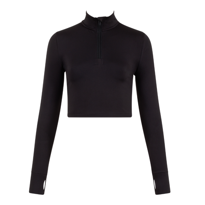 Silky Dance Long Sleeve Zip Crop Top – The Dancewear Studio